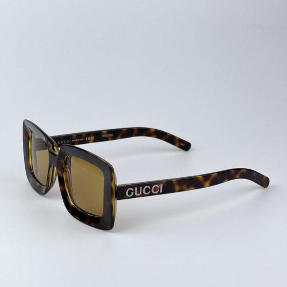 Gucci GG1718S 002  BRAND NEW Sunglasses Havana Brown Women Square main image 5